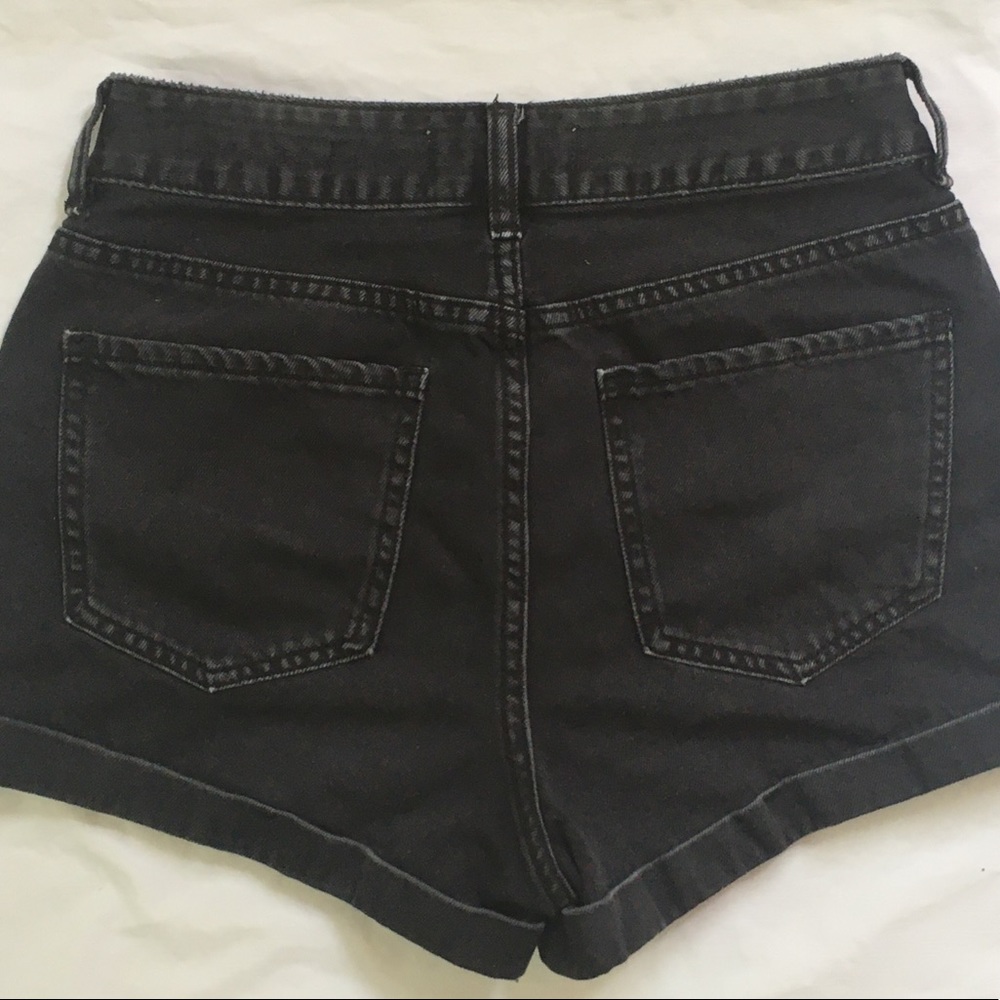 High Waisted Black Mom Shorts
